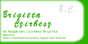 brigitta czirbesz business card